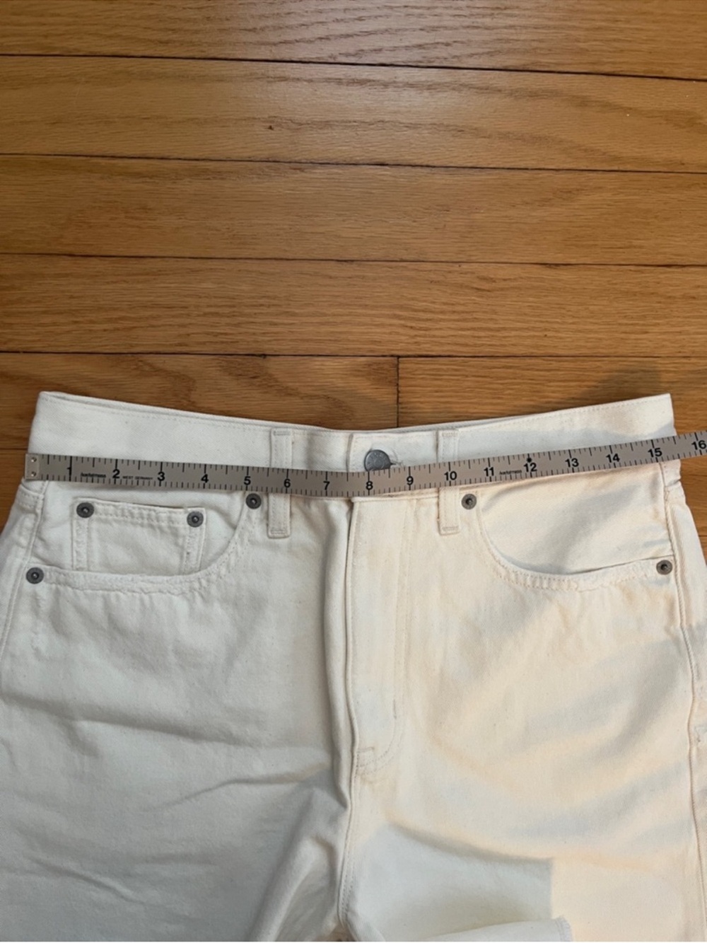 J. Crew Ecru High-Rise 5” Denim Shorts